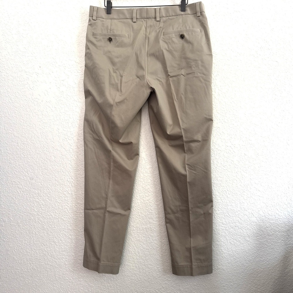 Brooks Brothers Advantage Chino Stretch Clark Fit Beige Men's Pant Size 35x 32 - Picture 2 of 10